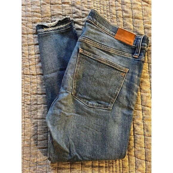Madewell 9” High-Rise Medium Wash Denim Skinny Jeans 32P - Picture 7 of 9